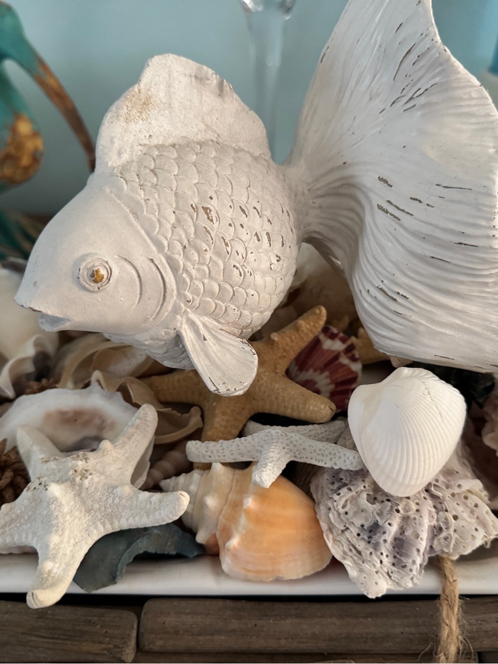 White Fish Figurine Decorative Accent for Aquatic-Style Displays - Picture 2 of 7